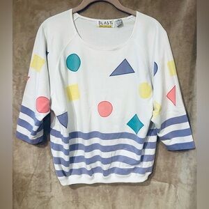 Vintage Women's Colorful Geometric Sweatshirt